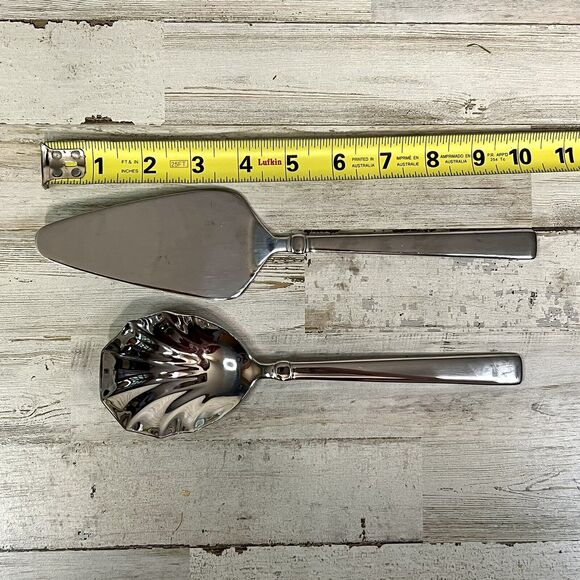 Oneida Kitchen Attalia 2 Piece Flatware Dessert Serving Set Berry Spoon & Server - Picture 8 of 8